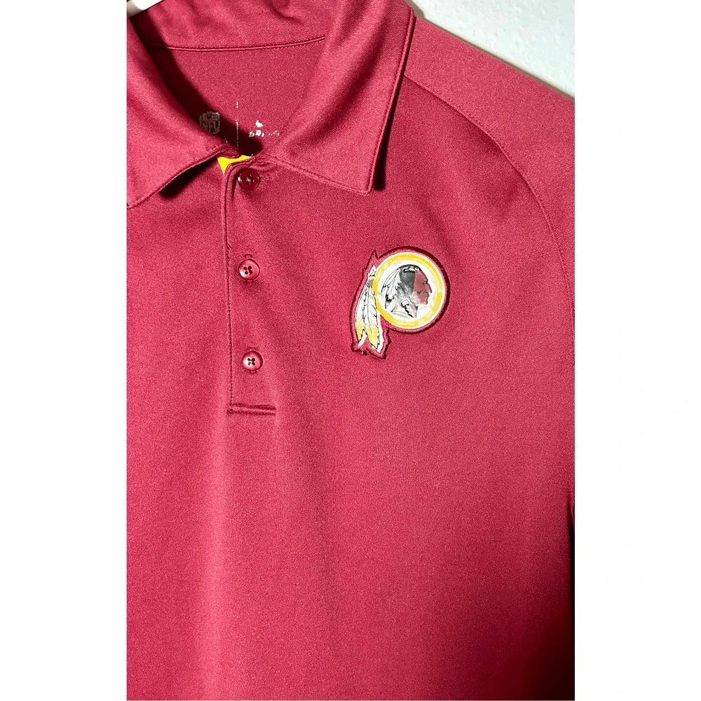 Washington Redskins Nike Onfield Burgundy & Gold Dri-fit Polo Athletic Golf Sz S
